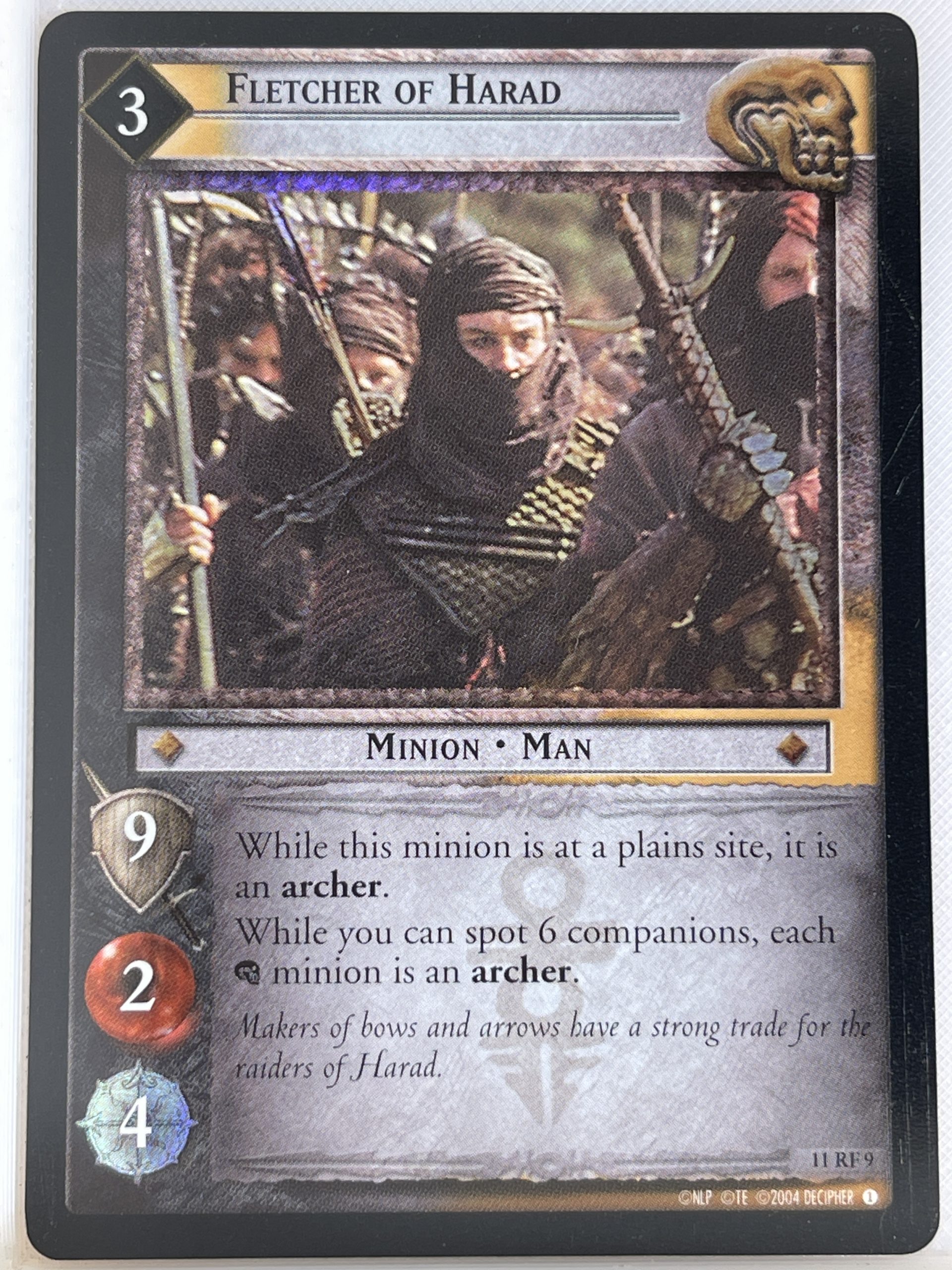 LORD OF THE RINGS TCG THE SHADOWS FOIL CARD 11RF9 FLETCHER OF HARAD ex