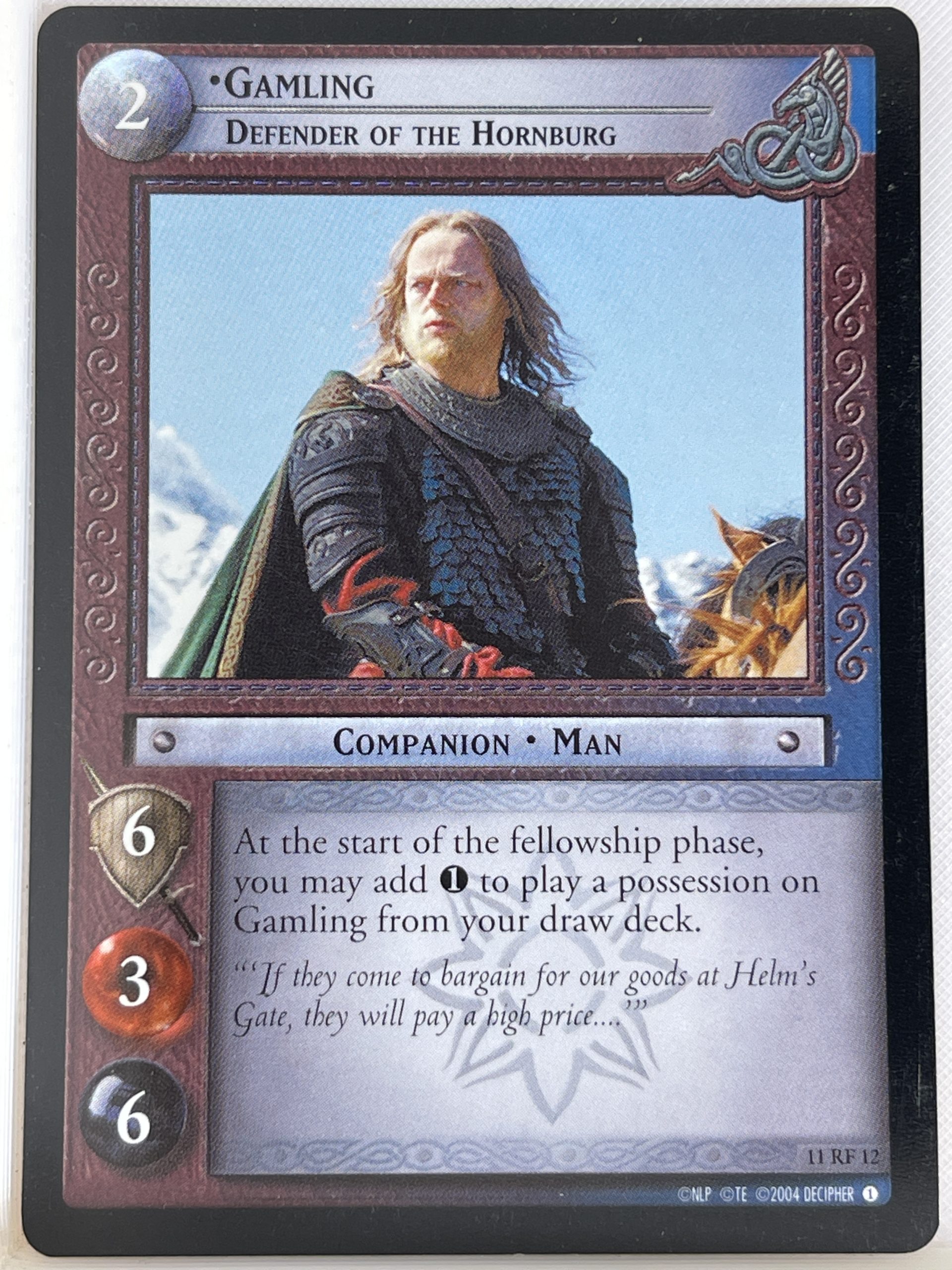 LORD OF THE RINGS TCG THE SHADOWS FOIL CARD 11RF12 GAMLING ex