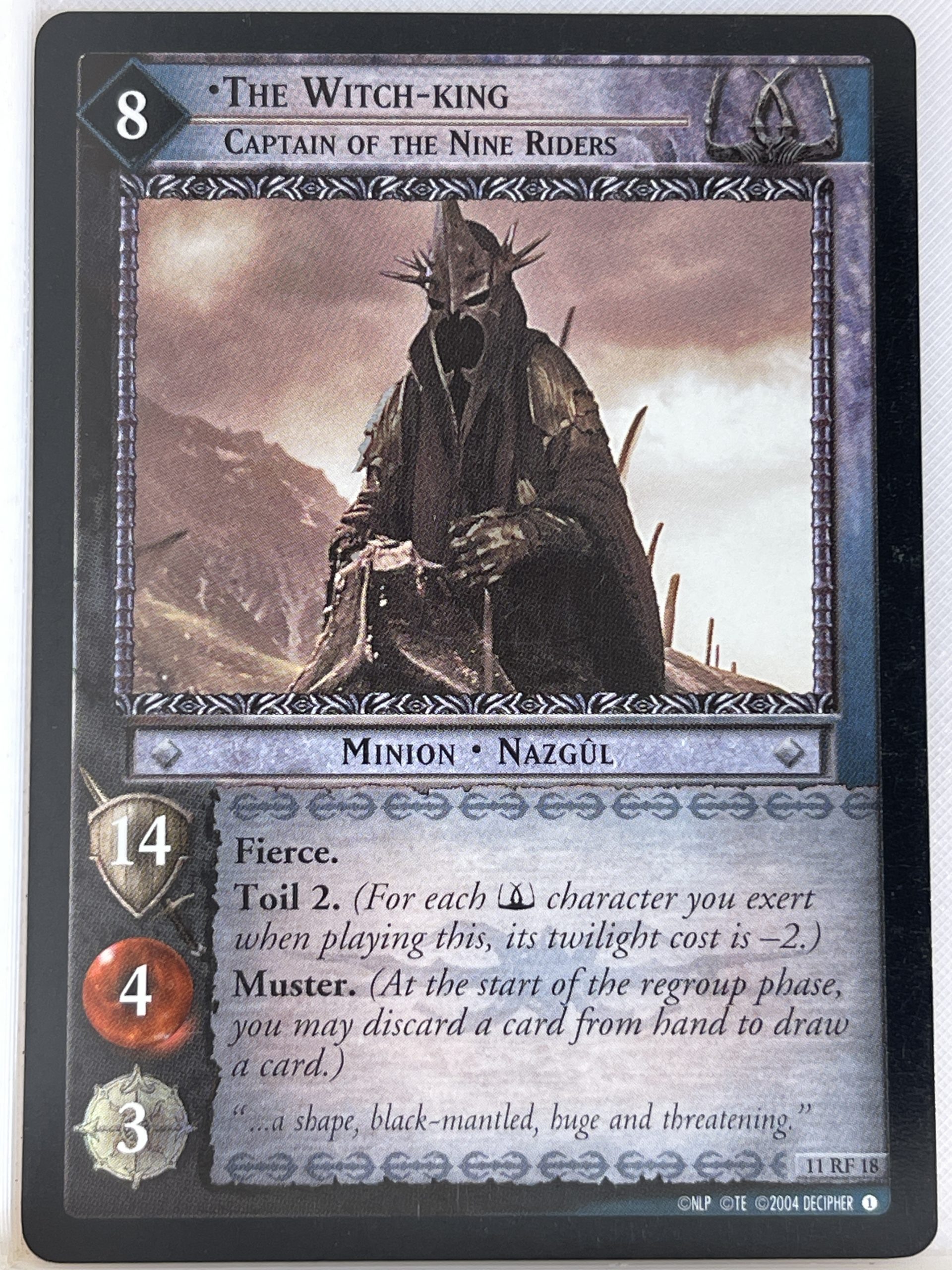 LORD OF THE RINGS TCG THE SHADOWS FOIL CARD 11RF18 THE WITCH-KING lp