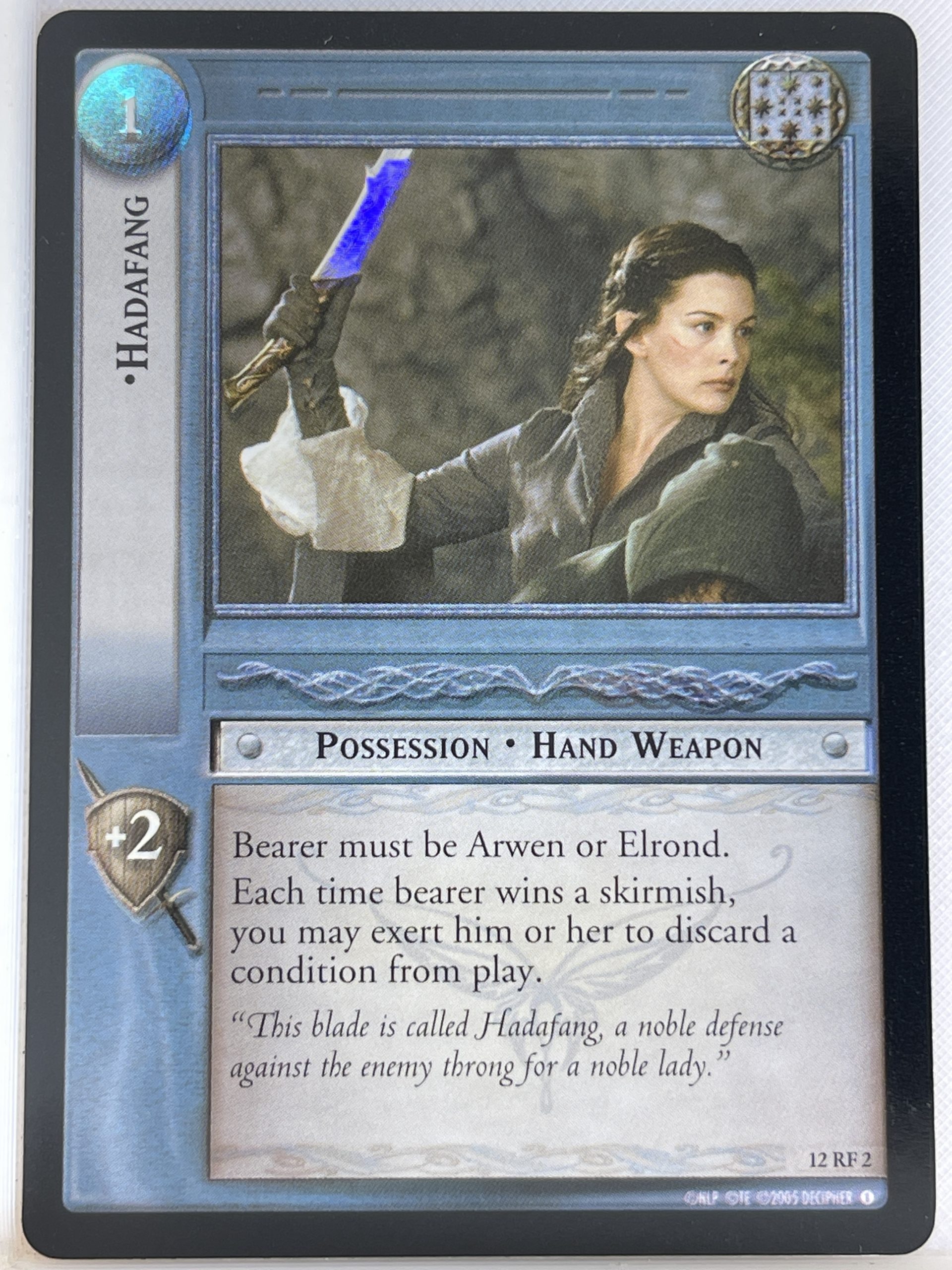 LORD OF THE RINGS TCG THE BLACK RIDER FOIL CARD 12RF2 HADAFANG ex