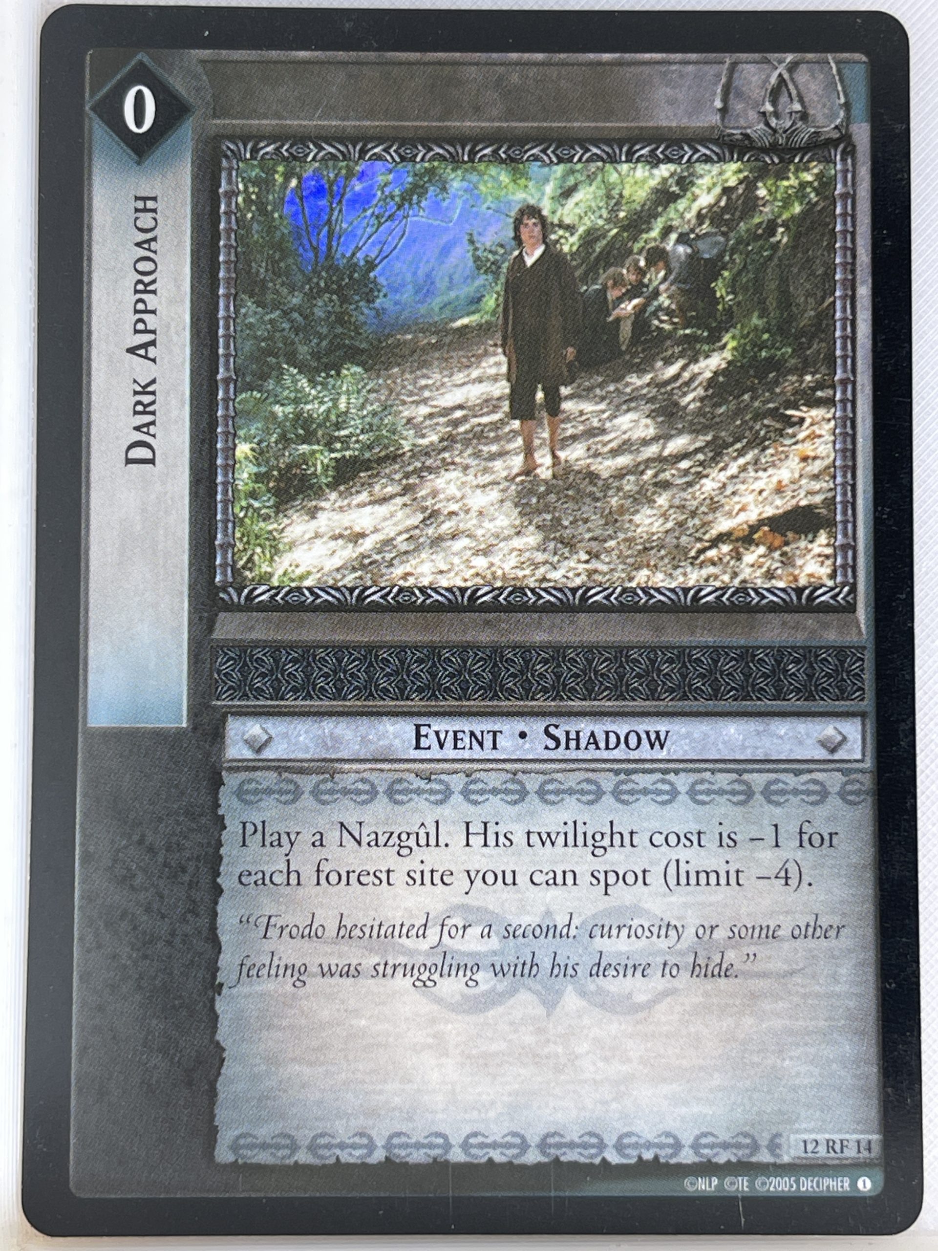 LORD OF THE RINGS TCG THE BLACK RIDER FOIL CARD 12RF14 DARK APPROACH ex