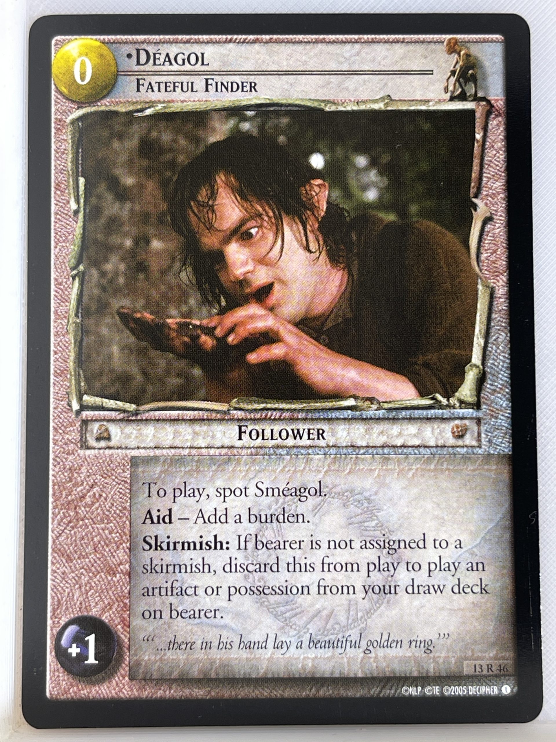 LORD OF THE RINGS TCG BLOODLINES RARE CARD 13R46 DEAGOL lp