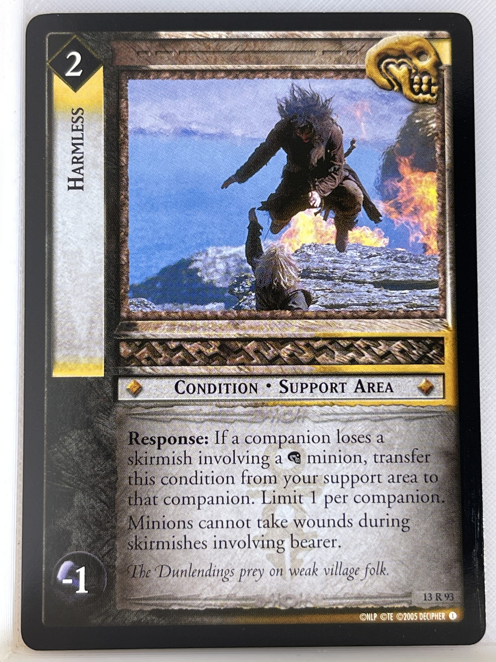 LORD OF THE RINGS TCG BLOODLINES RARE CARD 13R93 HARMLESS ex