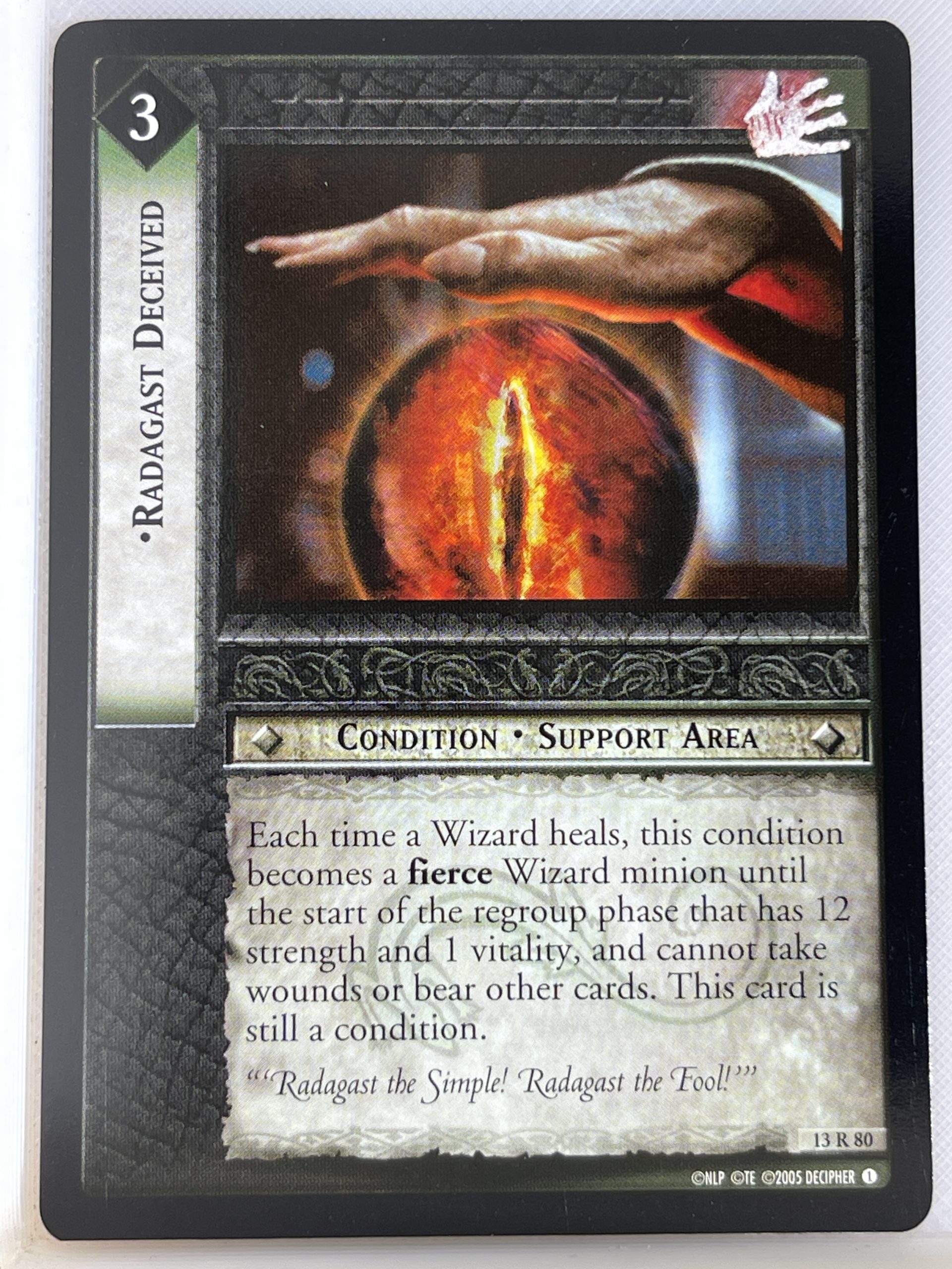 LORD OF THE RINGS TCG BLOODLINES RARE CARD 13R80 RADAGAST DECEIVED lp