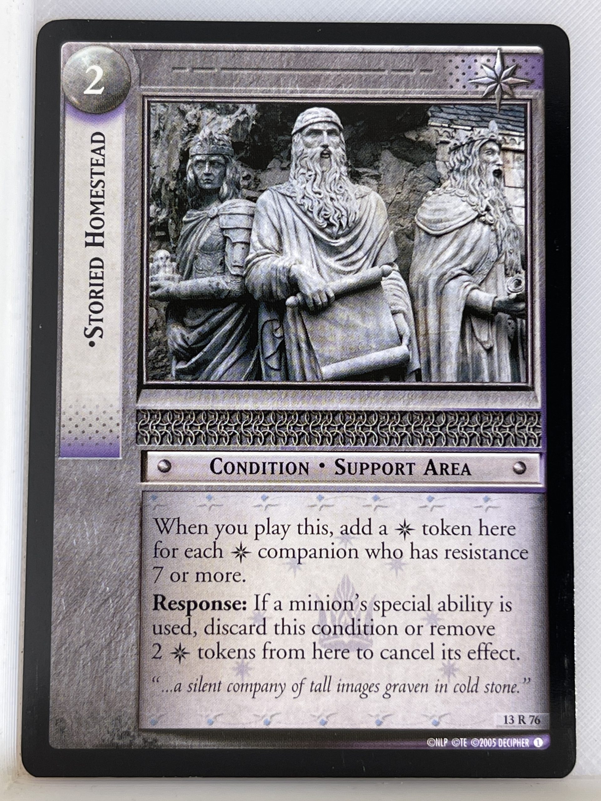 LORD OF THE RINGS TCG BLOODLINES RARE CARD 13R76 STORIED HOMESTEAD lp