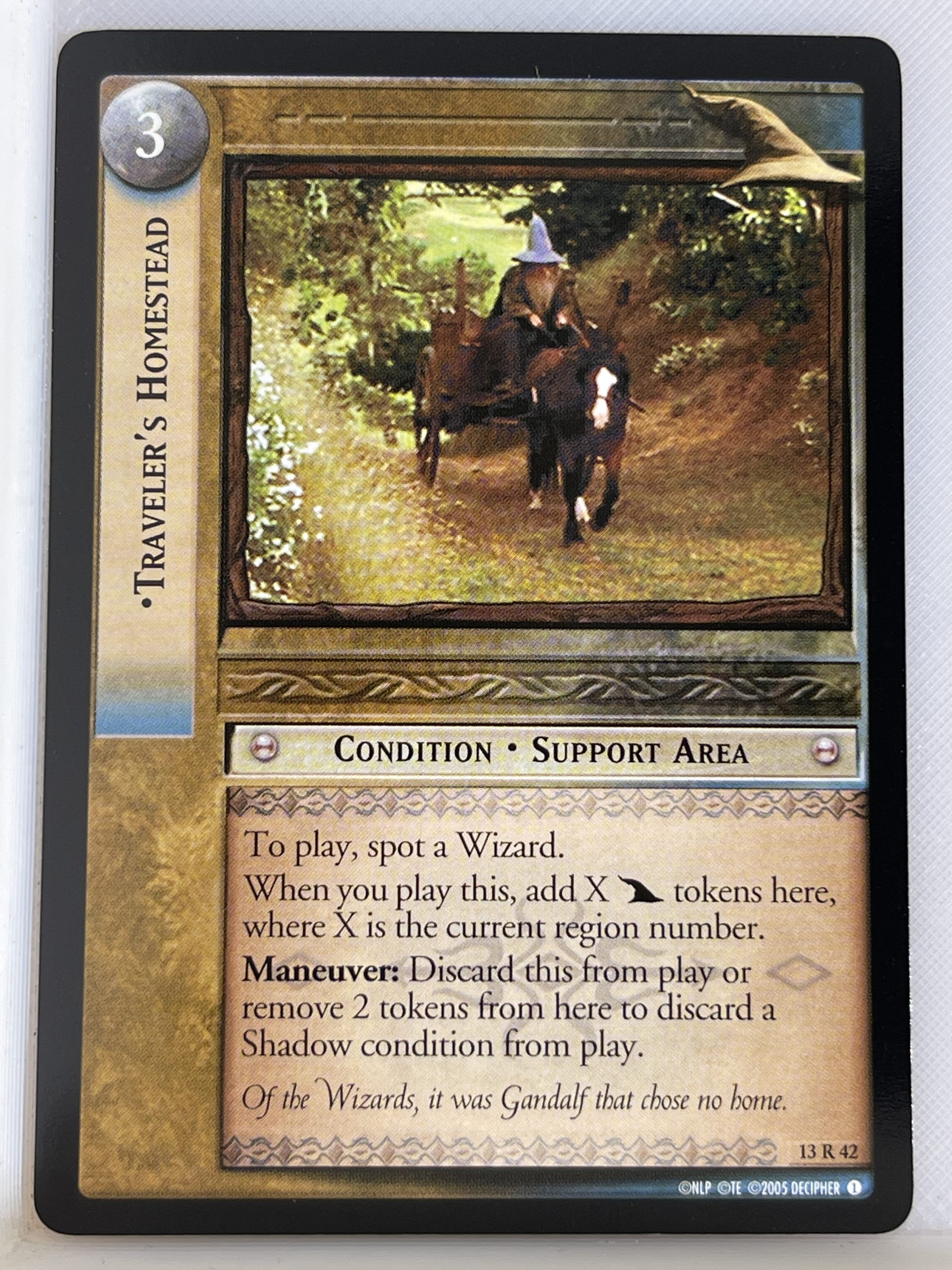 LORD OF THE RINGS TCG BLOODLINES RARE CARD 13R42 TRAVELER'S HOMESTEAD ex