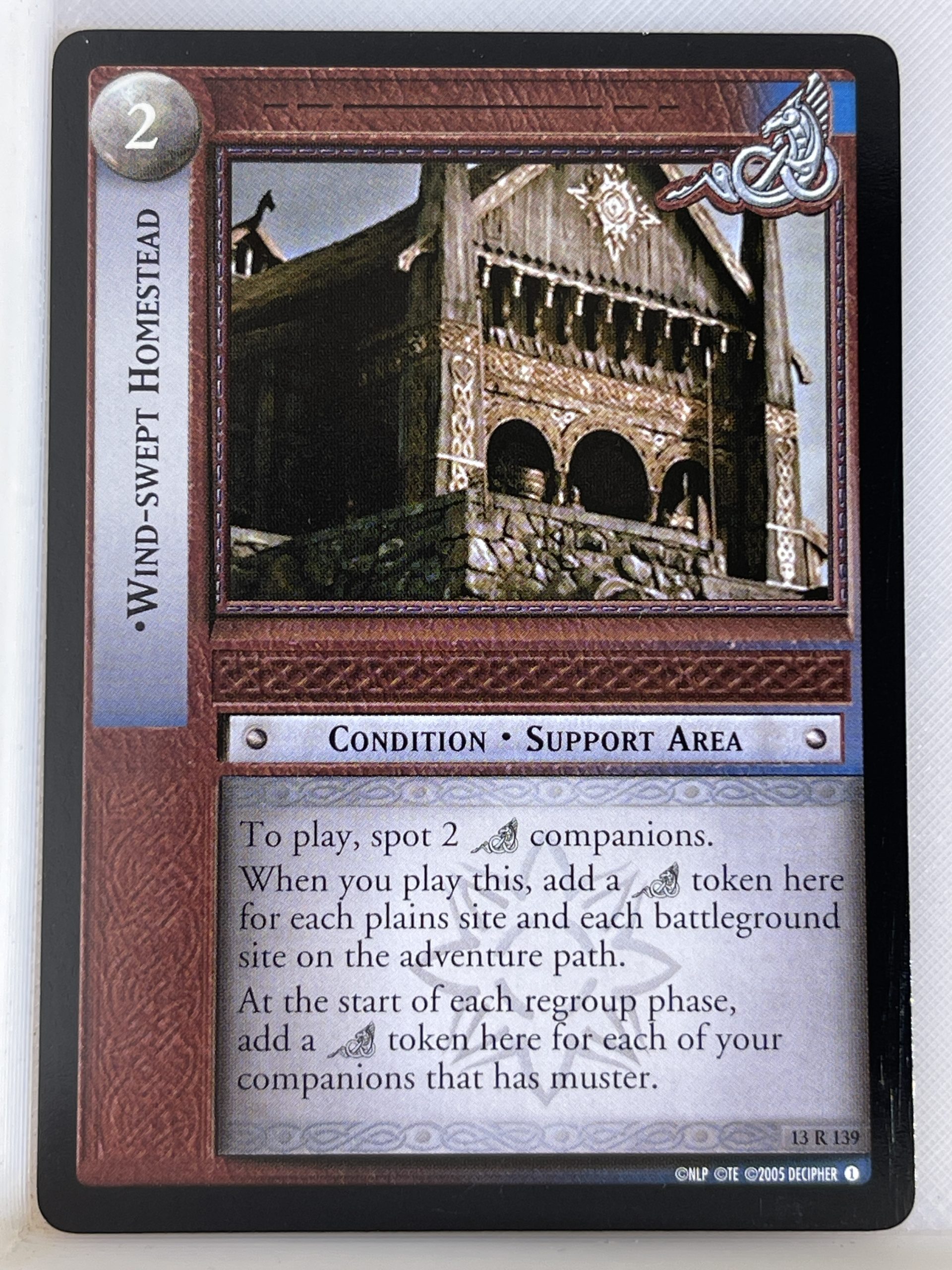 LORD OF THE RINGS TCG BLOODLINES RARE CARD 13R139 WIND-SWEPT HOMESTEAD ex