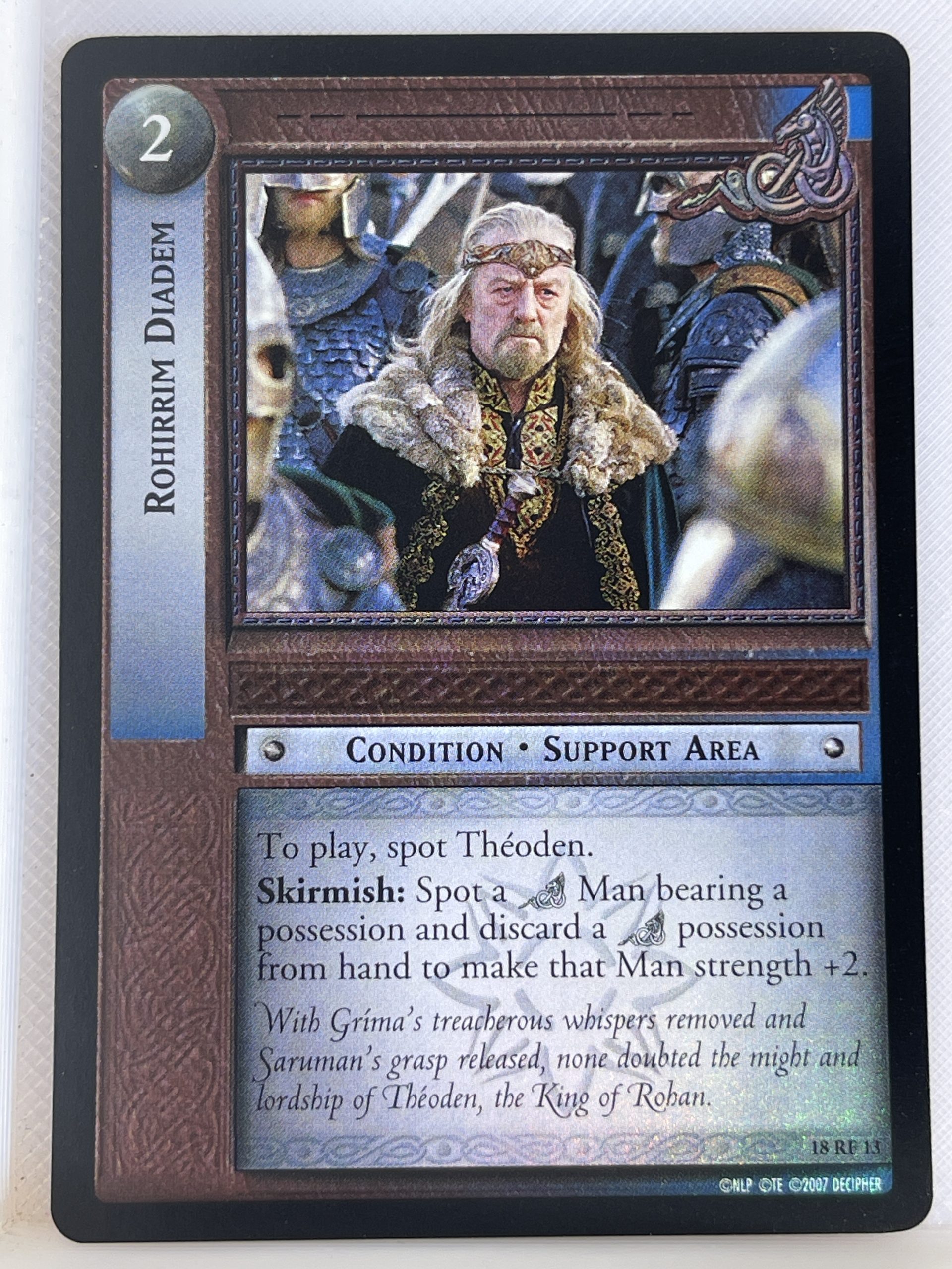 LORD OF THE RINGS TCG TREACHERY & DECEIT FOIL CARD 18RF13 ROHIRRIM DIADEM ex
