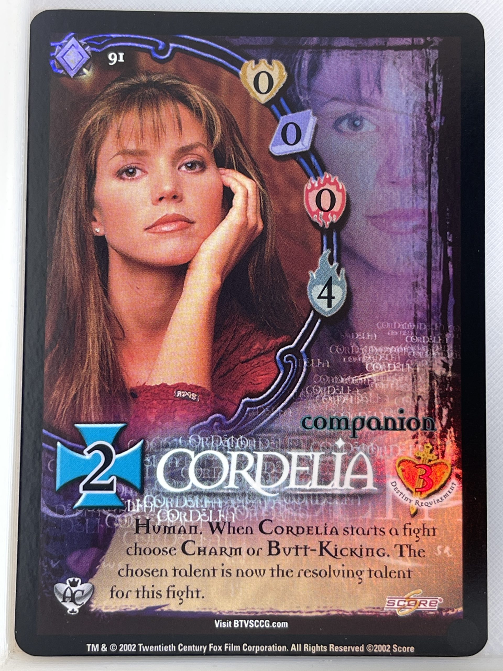 BUFFY THE VAMPIRE SLAYER CCG ANGEL'S CURSE UNL FOIL 91 CORDELIA ex