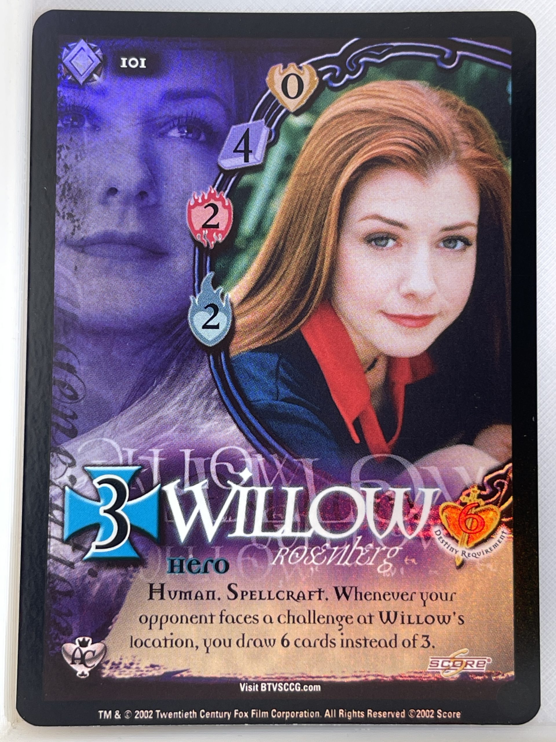 BUFFY THE VAMPIRE SLAYER CCG ANGEL'S CURSE UNL FOIL 101 WILLOW ex