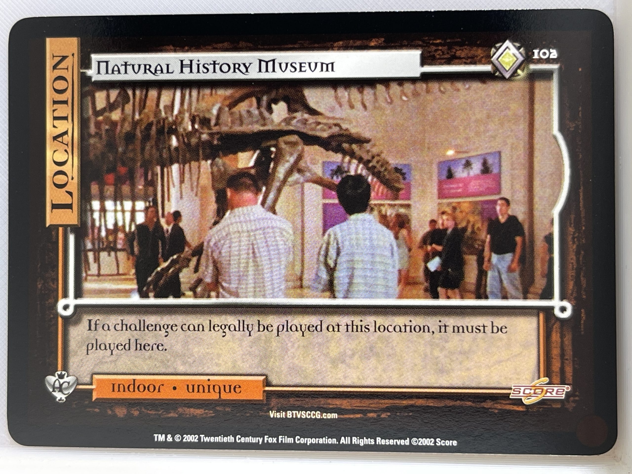 BUFFY THE VAMPIRE SLAYER CCG ANGEL'S CURSE UNL RARE 102 NATURAL HISTORY MUSEUM ex