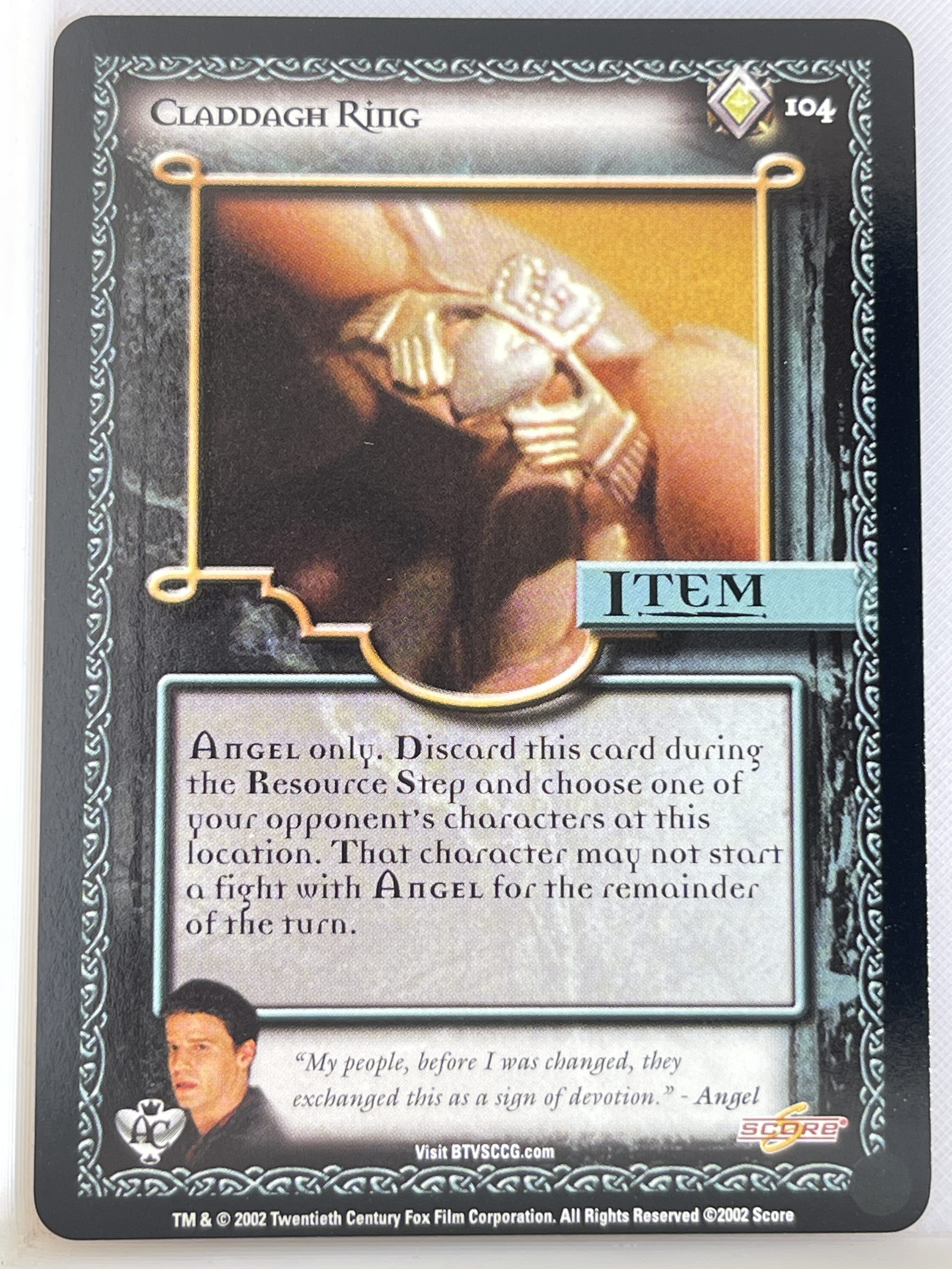 BUFFY THE VAMPIRE SLAYER CCG ANGEL'S CURSE UNL RARE 104 CLADDAGH RING ex