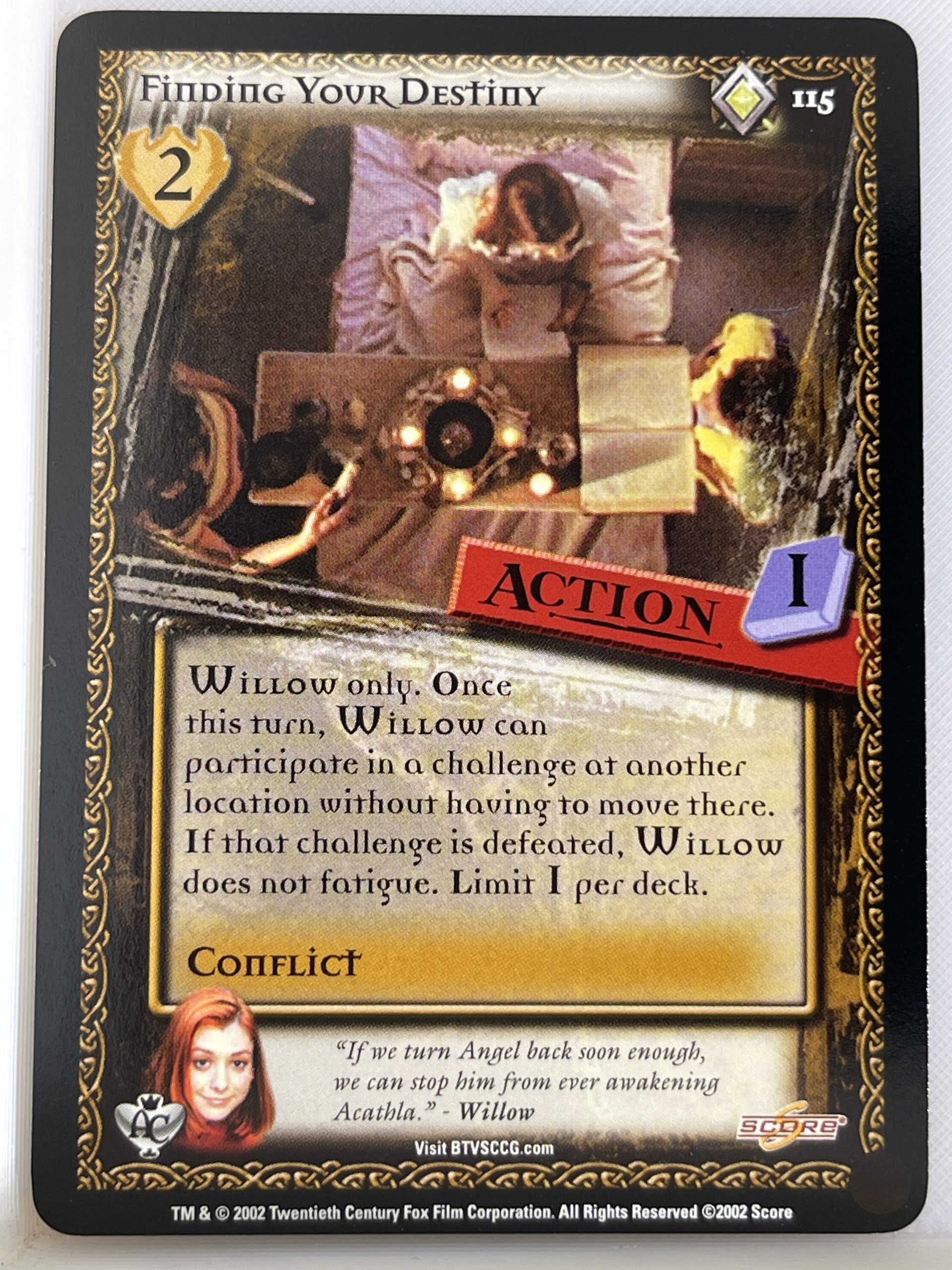BUFFY THE VAMPIRE SLAYER CCG ANGEL'S CURSE UNL RARE 115 FINDING YOUR DESTINY ex