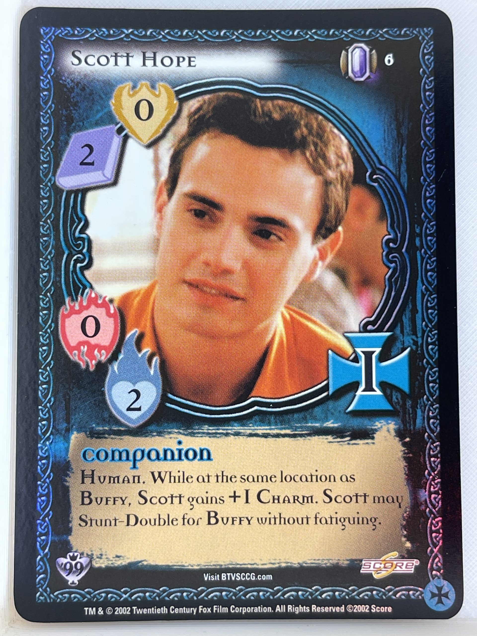 BUFFY THE VAMPIRE SLAYER CCG CLASS OF 99 LTD FOIL 6 SCOTT HOPE ex