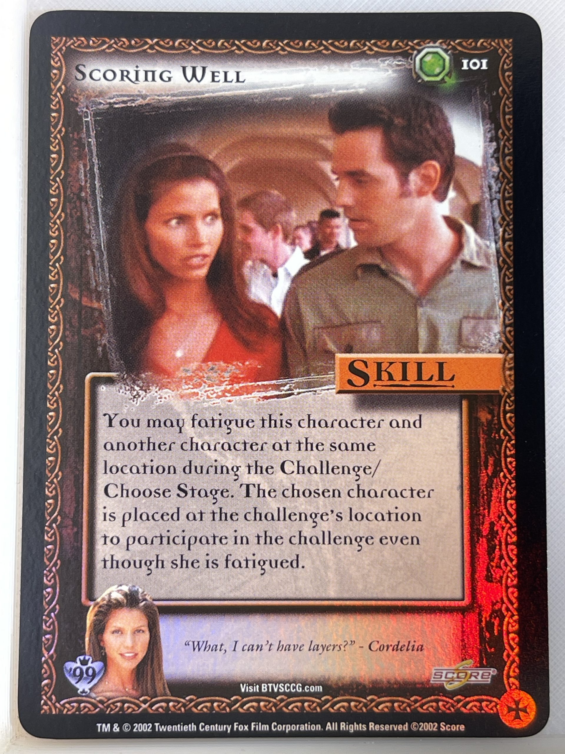 BUFFY THE VAMPIRE SLAYER CCG CLASS OF 99 LTD FOIL 101 SCORING WELL ex
