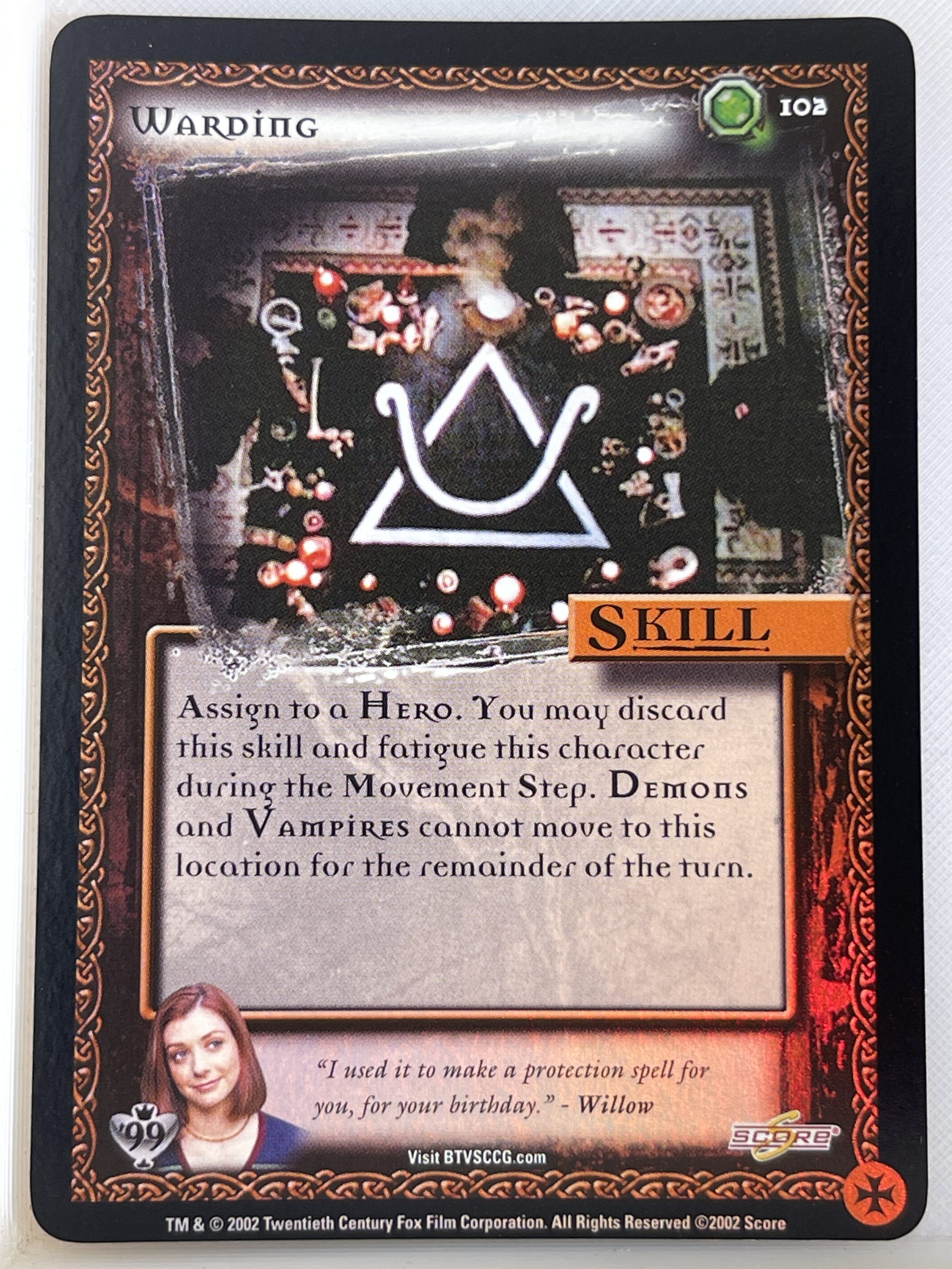 BUFFY THE VAMPIRE SLAYER CCG CLASS OF 99 LTD FOIL 102 WARDING ex