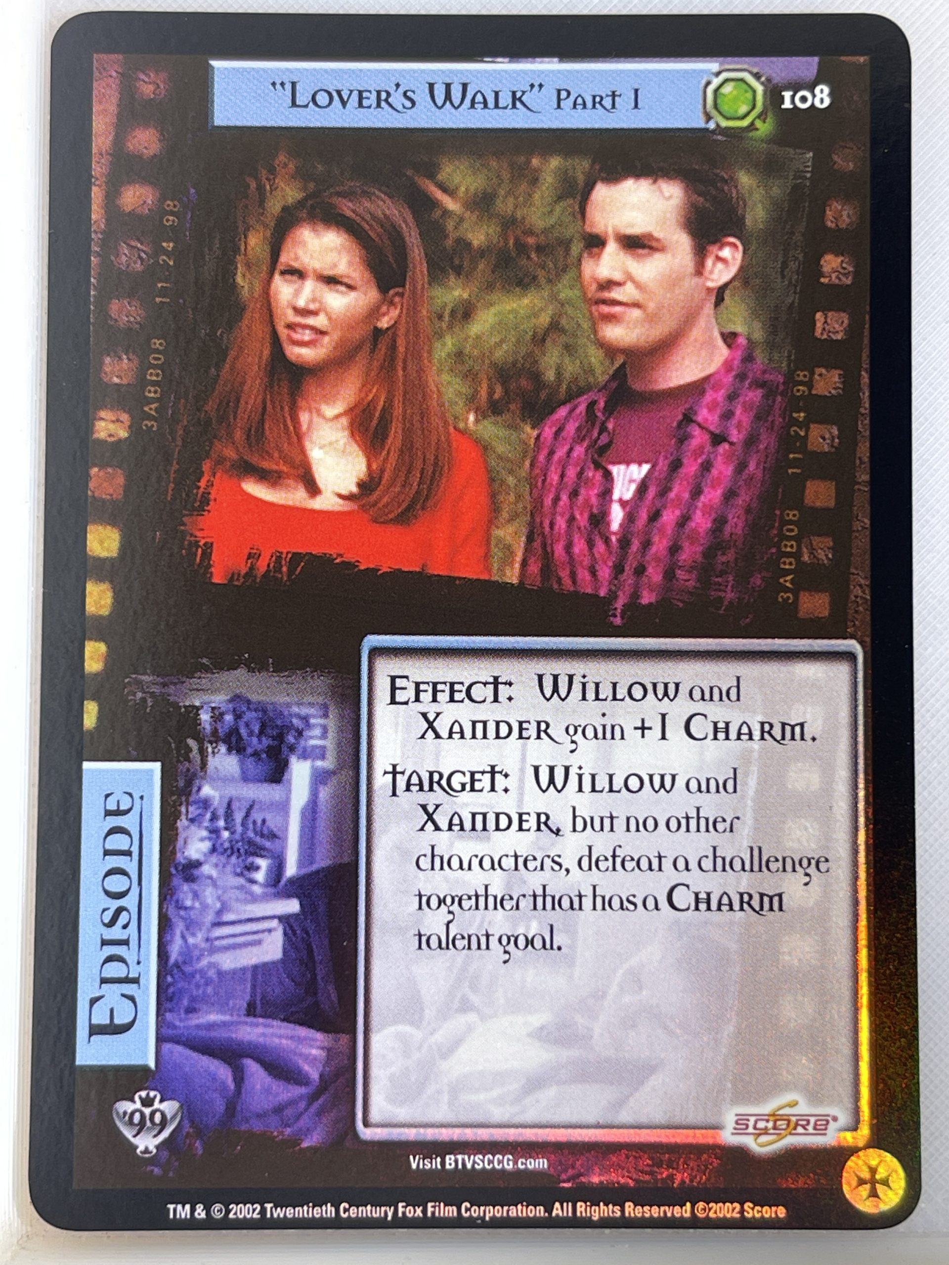 BUFFY THE VAMPIRE SLAYER CCG CLASS OF 99 LTD FOIL 108 LOVER'S WALK ex