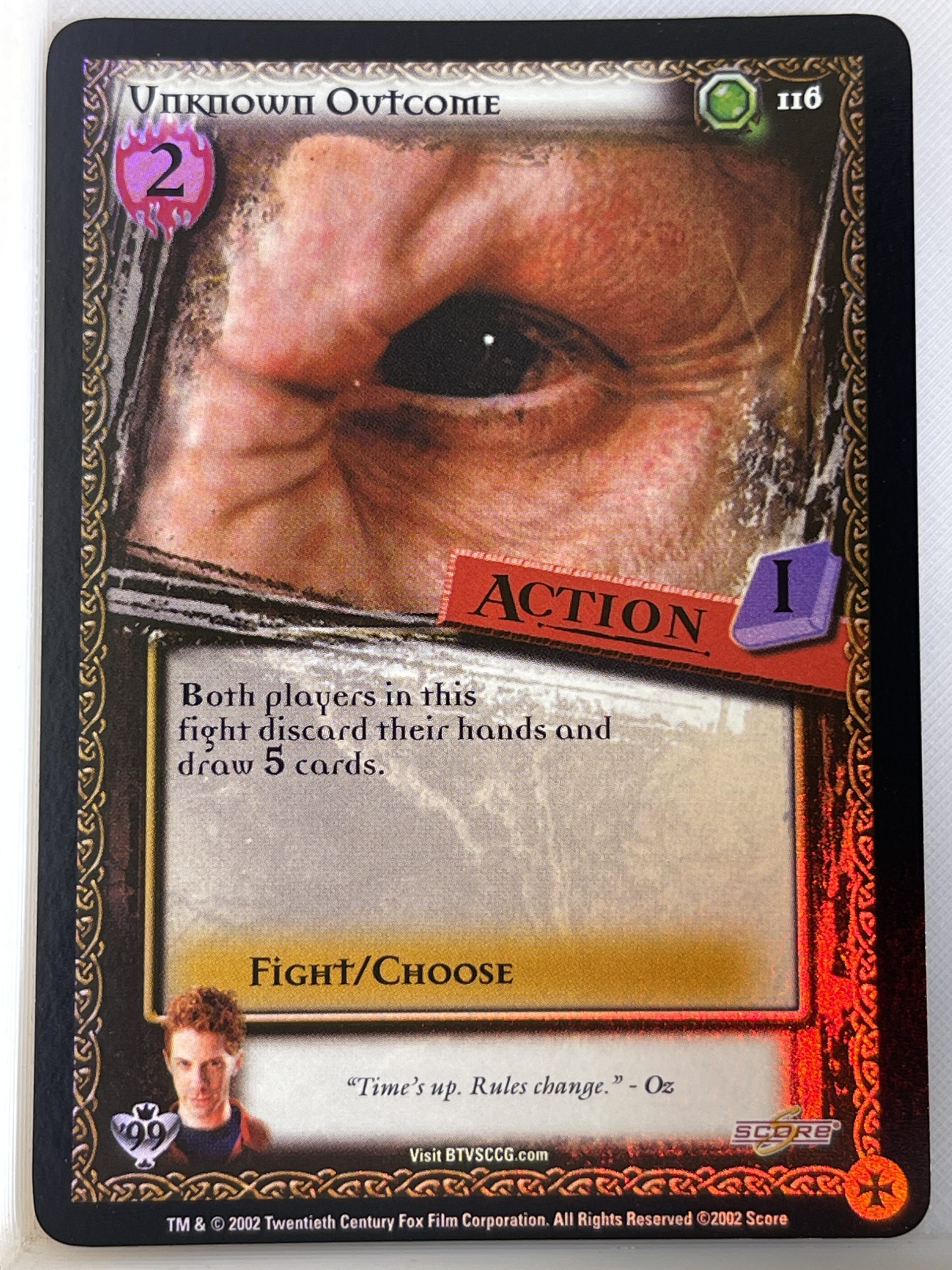 BUFFY THE VAMPIRE SLAYER CCG CLASS OF 99 LTD FOIL 116 UNKNOWN OUTCOME ex