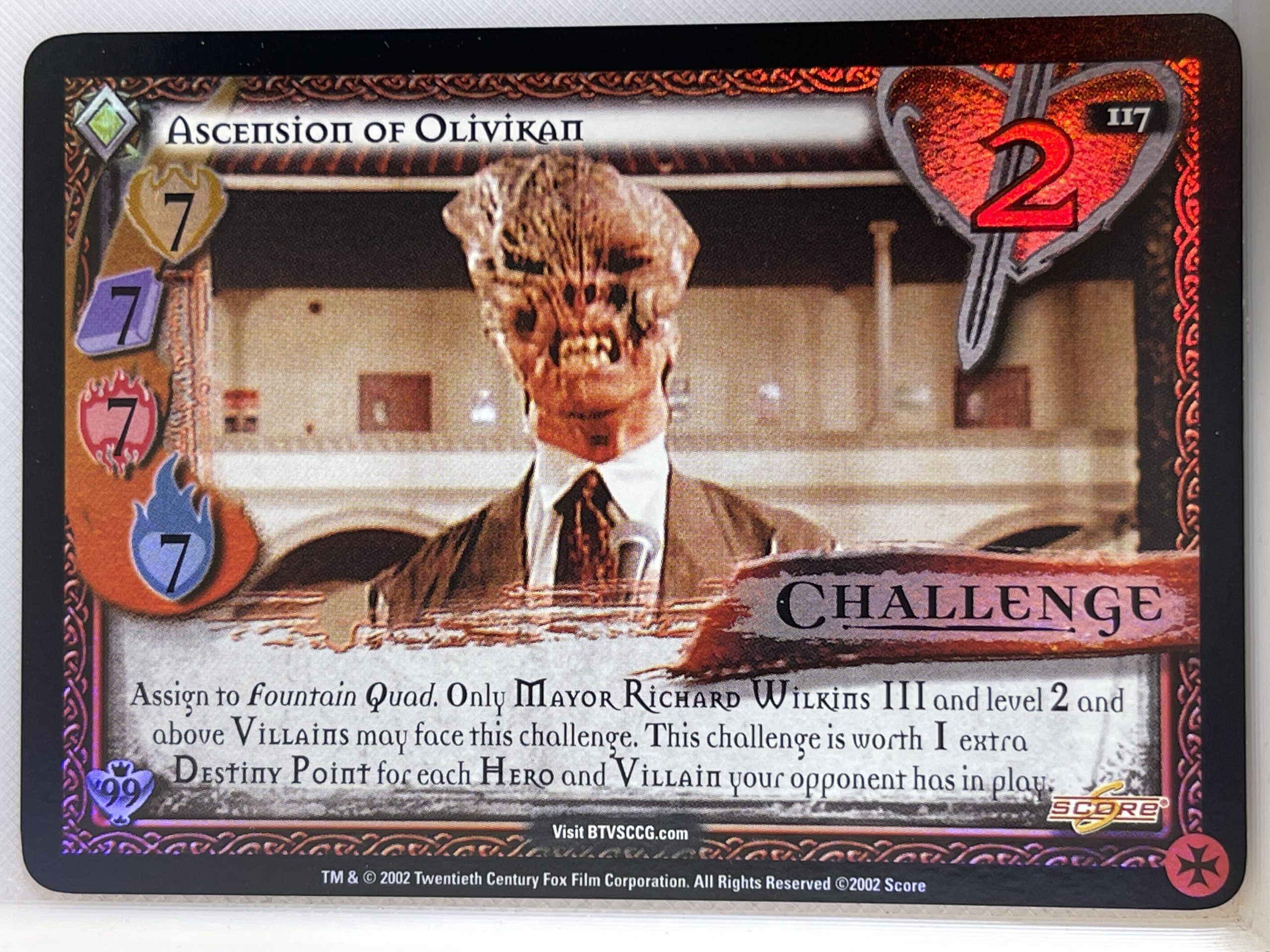 BUFFY THE VAMPIRE SLAYER CCG CLASS OF 99 LTD FOIL 117 ASCENSION OF OLIVIKAN ex