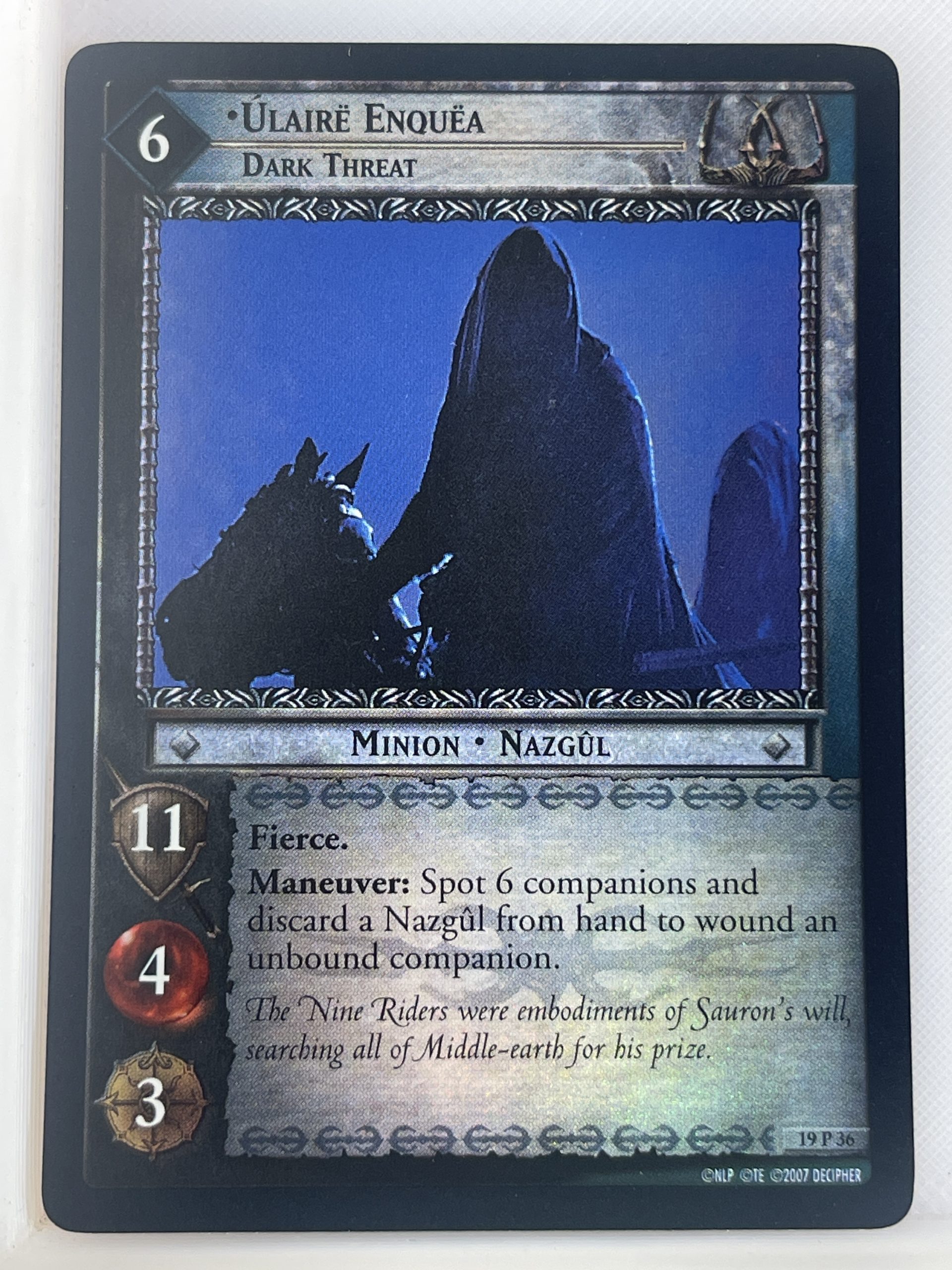 LORD OF THE RINGS TCG AGES END FOIL CARD 19P36 ULAIRE ENQUEA ex