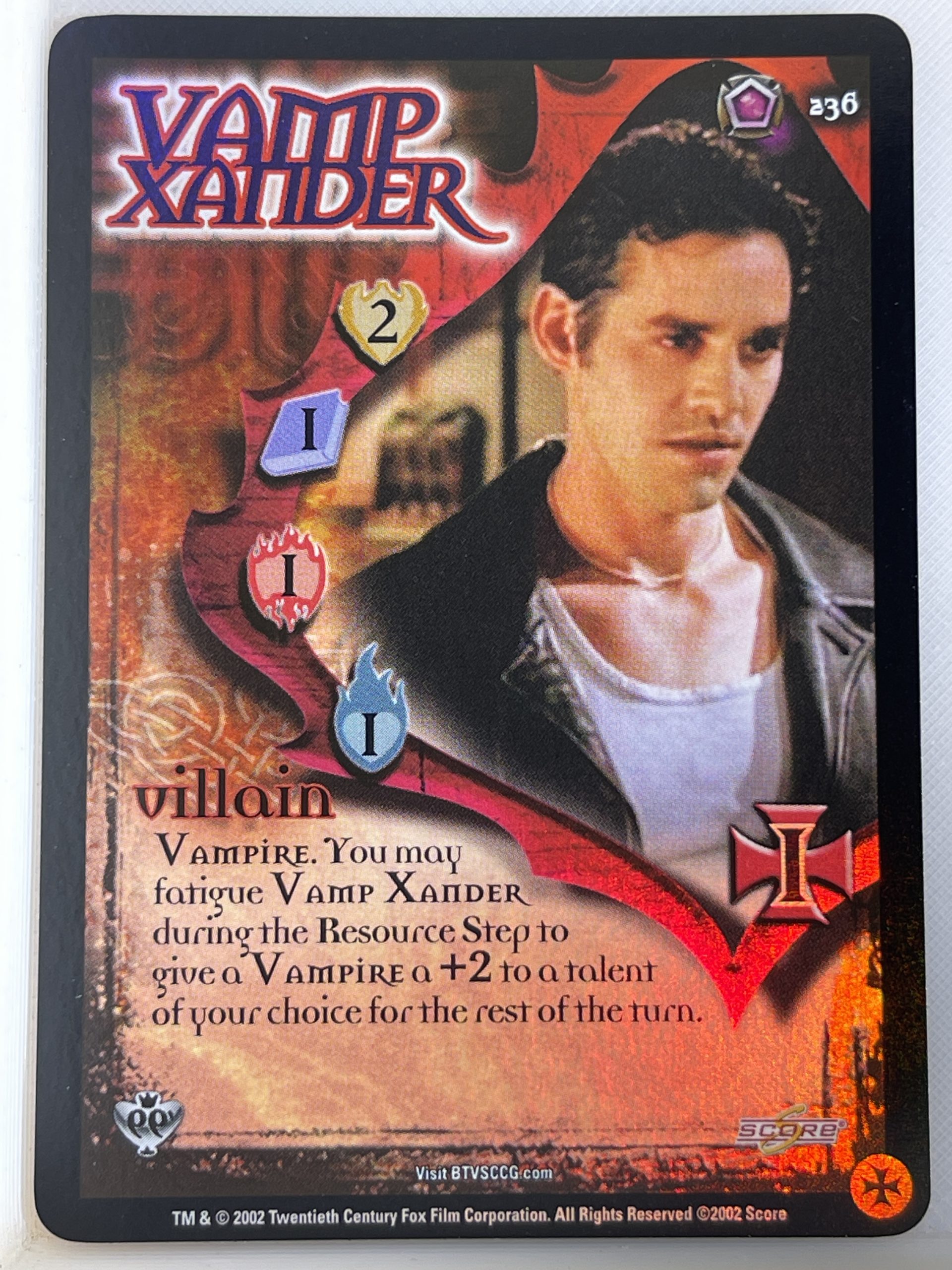 BUFFY THE VAMPIRE SLAYER CCG CLASS OF 99 LTD FOIL 236 VAMP XANDER ex