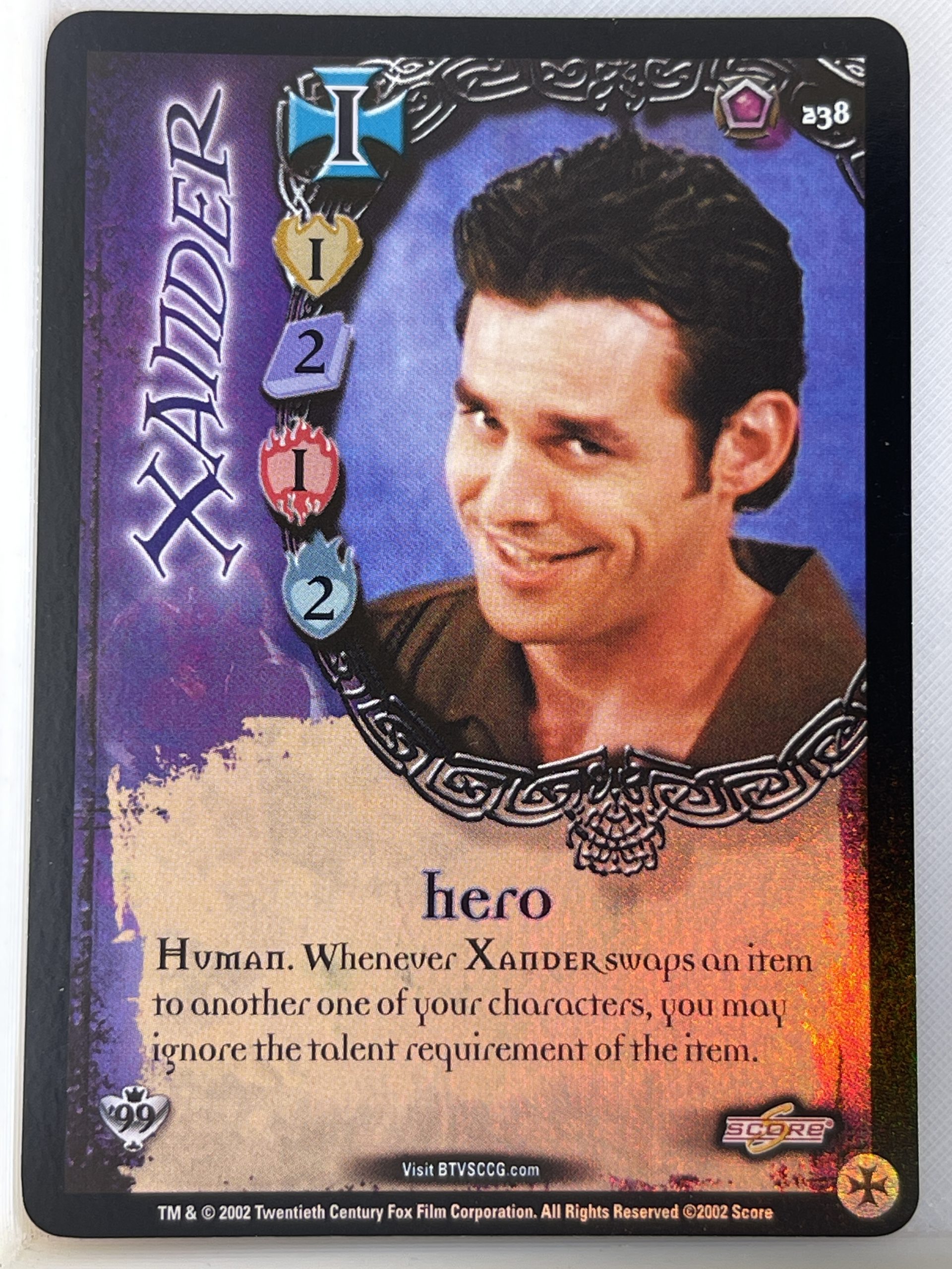 BUFFY THE VAMPIRE SLAYER CCG CLASS OF 99 LTD FOIL 238 XANDER ex