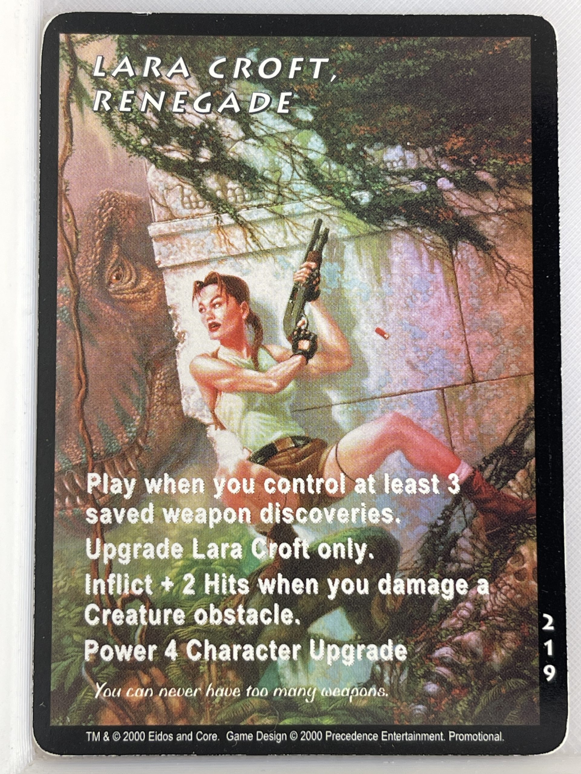 TOMB RAIDER CCG BIG GUNS BOX TOPPER CARD 219 LARA CROFT, RENEGADE mp