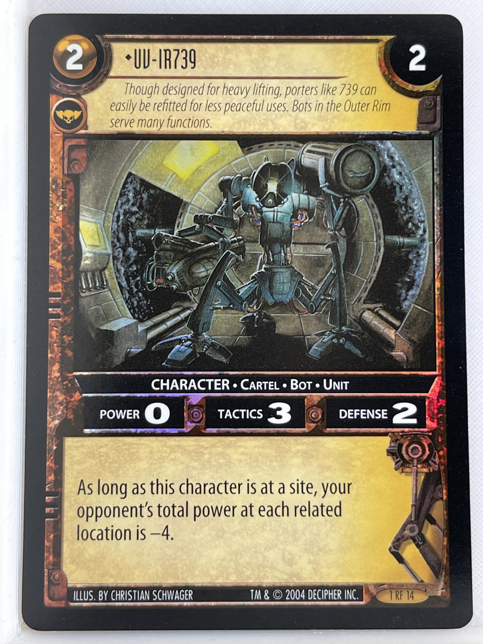 WARS TCG, INCURSION FOIL CARD 1RF 14 UV-IR739 ex
