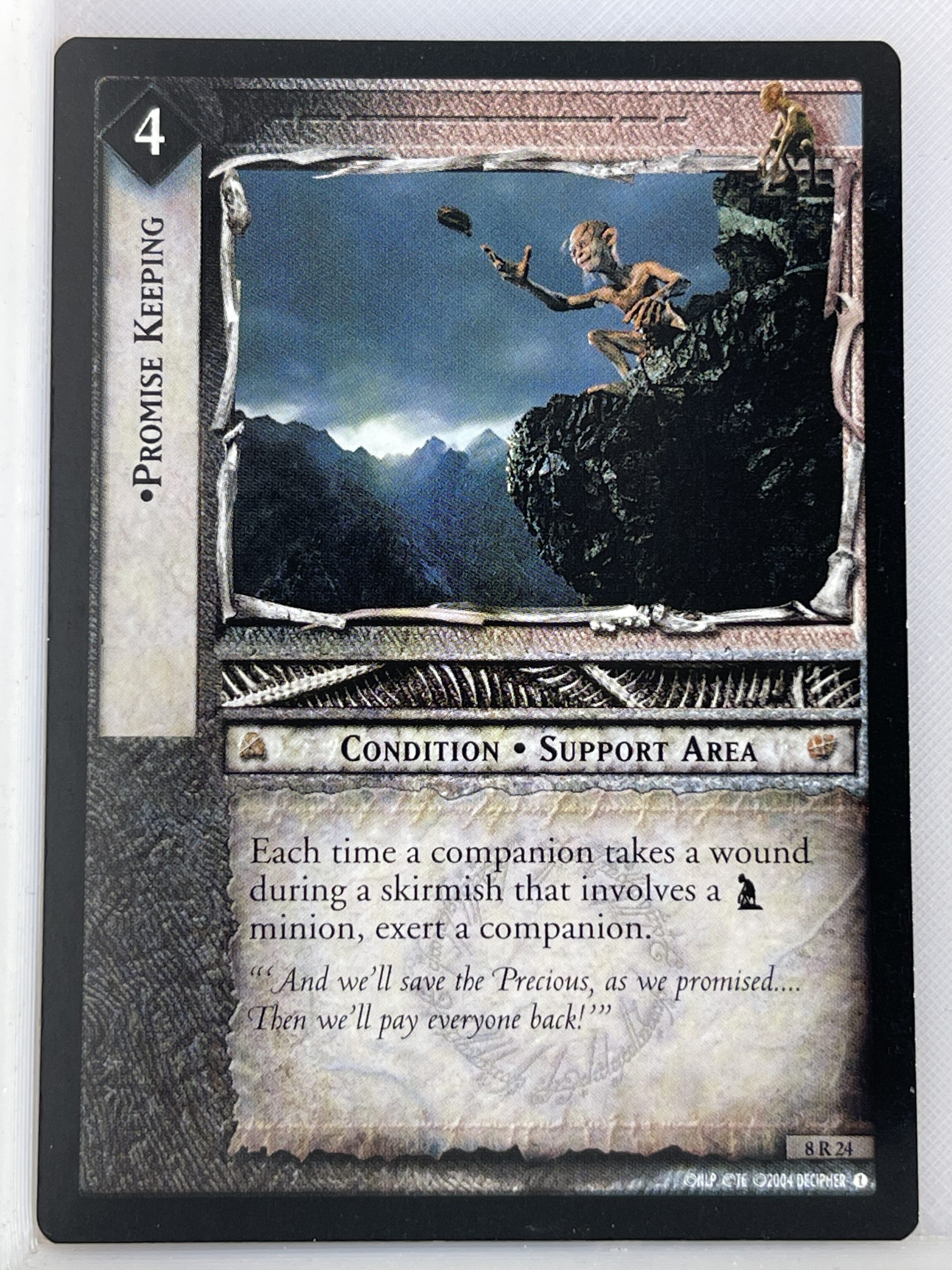 LORD OF THE RINGS TCG SIEGE OF GONDOR RARE CARD 8R24 PROMISE KEEPING lp