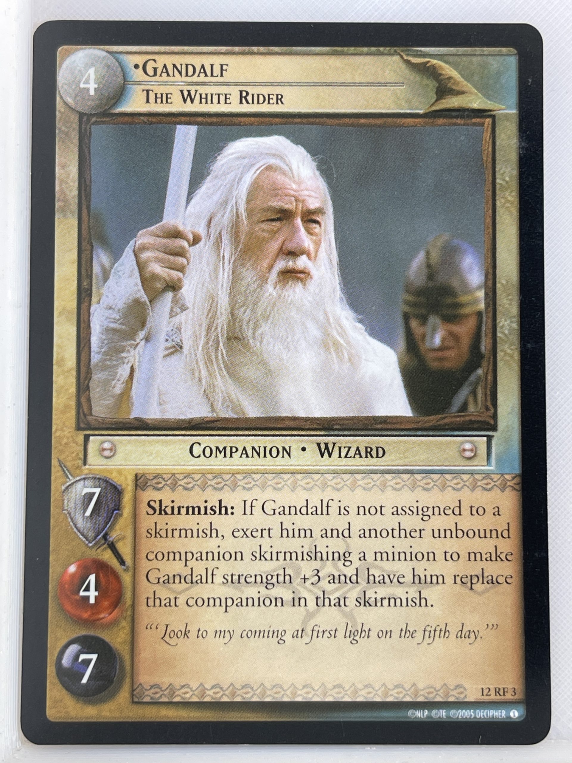 LORD OF THE RINGS TCG THE BLACK RIDER FOIL CARD 12RF3 GANDALF lp