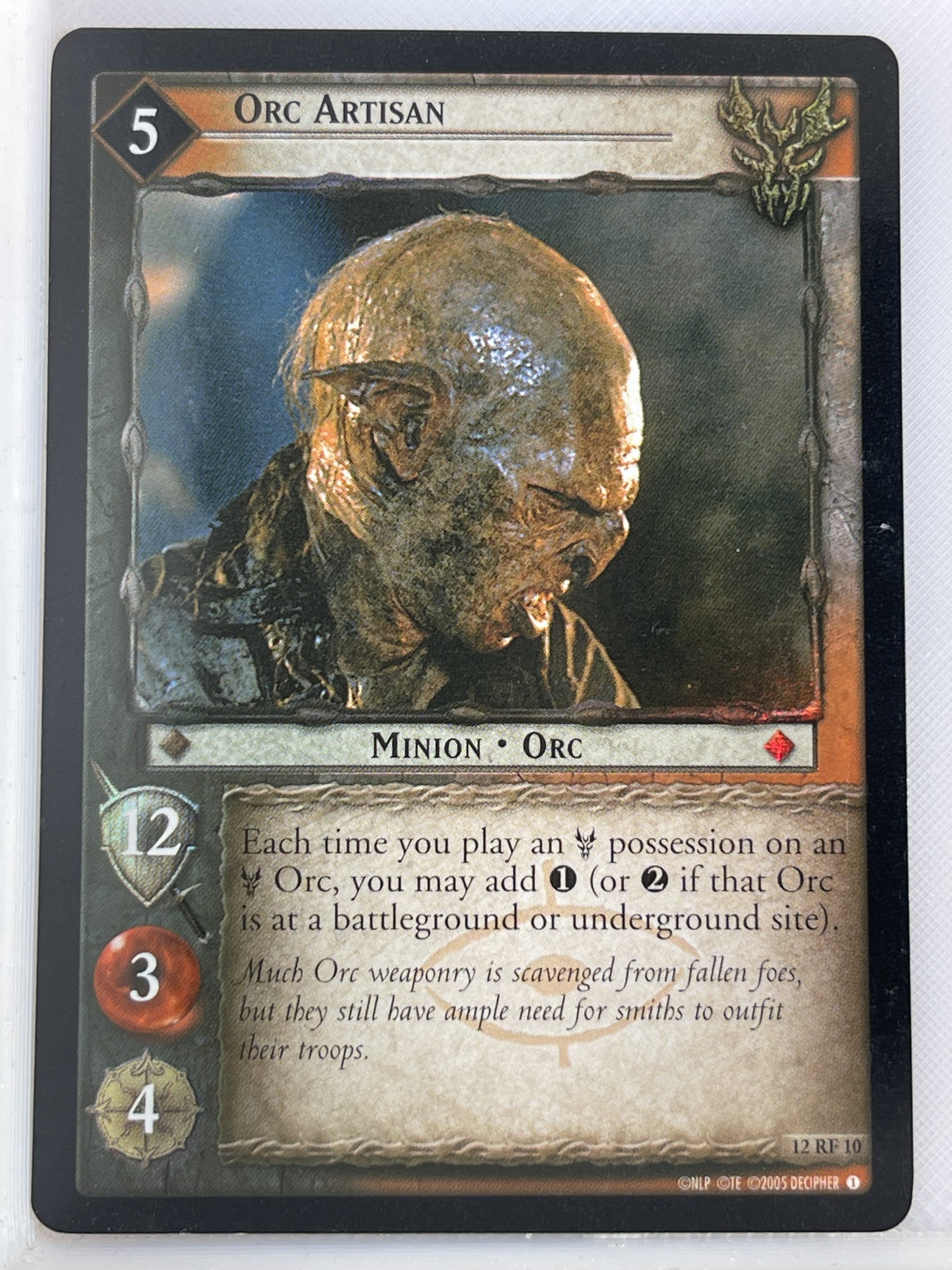 LORD OF THE RINGS TCG THE BLACK RIDER FOIL CARD 12RF10 ORC ARTISAN lp